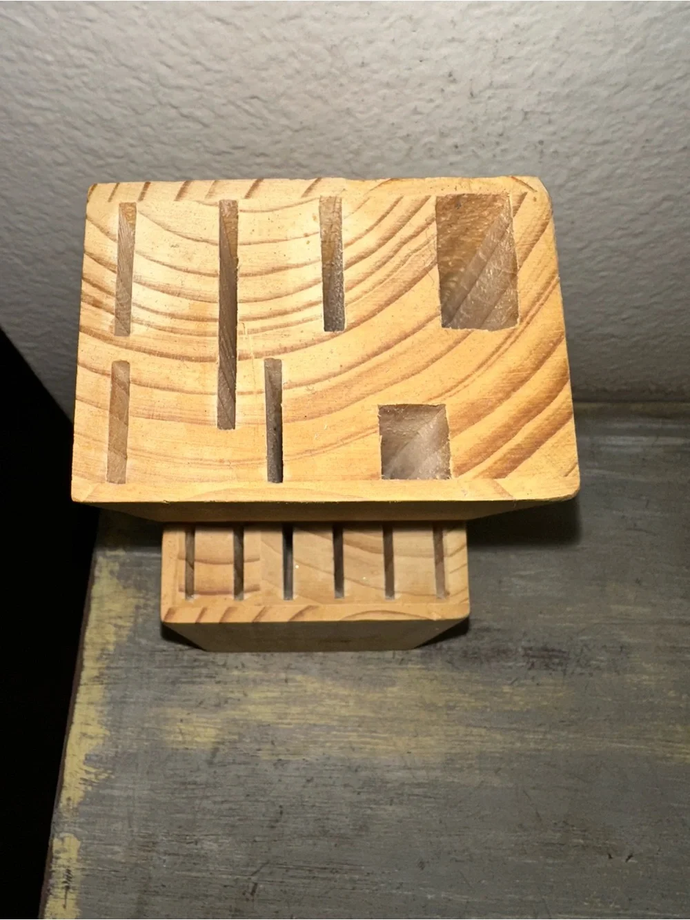 Cheer Collection Wooden Block For Knives-Knifes NOT Included